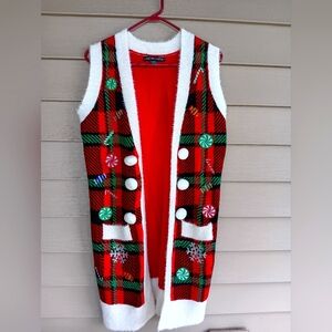 Vintage United States Sweater Co. Christmas Vest in Size Medium